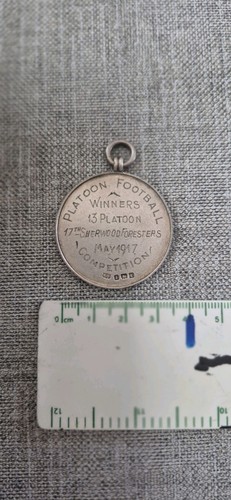 Ww1 football medal hallmarked - ww1,