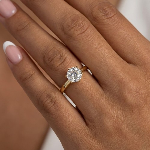Solitaire engagement ring 18k - ring,
