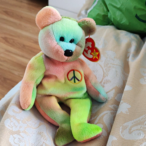 Beanie babies peace - peace, tie-dye