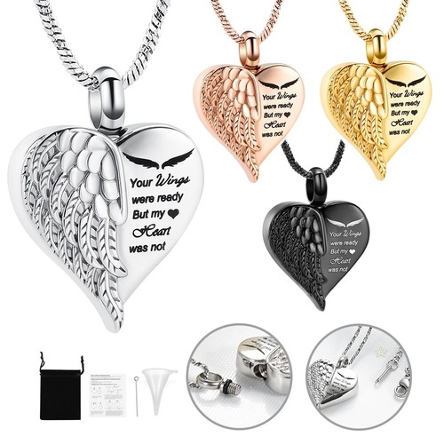 Angel wing cremation jewelry - wing,