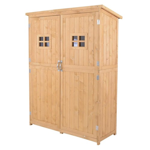Wooden garden shed - garden,