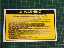 Plant Hire - Forklift - Machinery - Health & Safety Warning Sticker / Decal