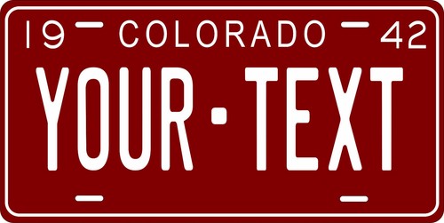 Colorado 1942 license plate - colorado,
