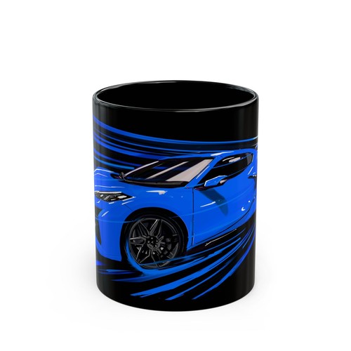 Blue corvette z06 dad mug - c8,