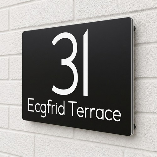 Floating modern house signs - modern,