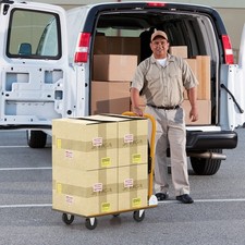 Folding Platform Cart 330lbs Capacity 48x72cm Steel Hand Truck with 4 Wheels