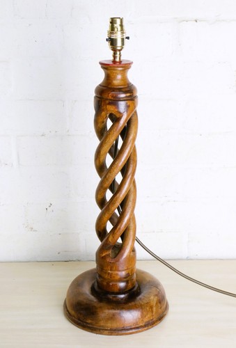 Table lamp vintage carved - table,