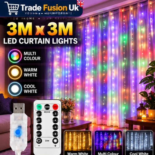 3mx3m led curtain string - curtain, fairy