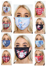 Christmas/New Year Print Face Mask Protective Covering Mouth Washable Reusable
