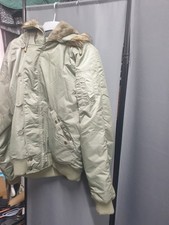 Mens Parker Size Xl Fur  Trim On Hood Urban Spirit Colour Sage Green