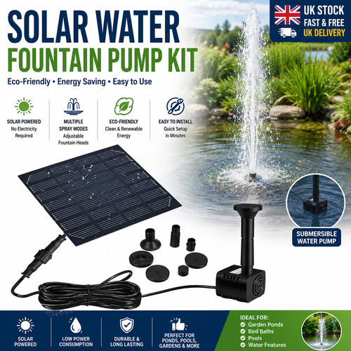 Solar powered water fountain - solar,