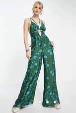 Topshop UK 14 Strappy Jumpsuit