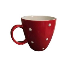 Sainsbury's Red Polka Dot Coffee Tea Mug. Dishwasher Safe.Microwaveable