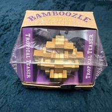 Bamboozle Tropical Teaser, bamboo wooden brain teaser puzzle, New in Box