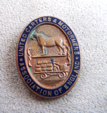 Antique Trade Union Badge United Carters & Motormen Association of England