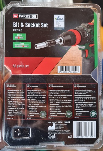 Parkside socket and bit - and, set