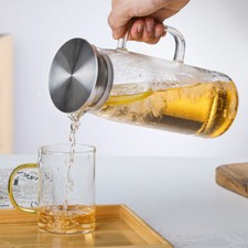 1.5 LGlass Jug with Lid,Glass