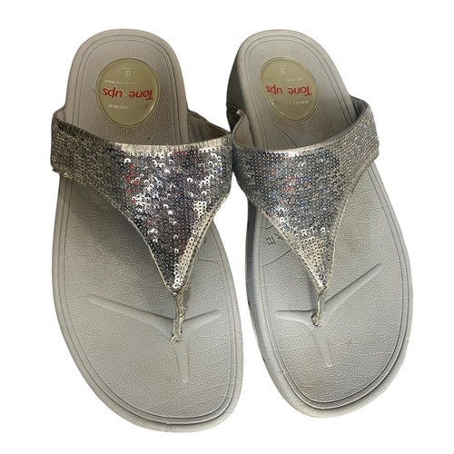 Skechers tone silver sequin - up,