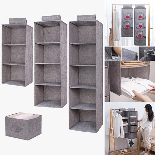 Cotton linen hanging storage - cotton,