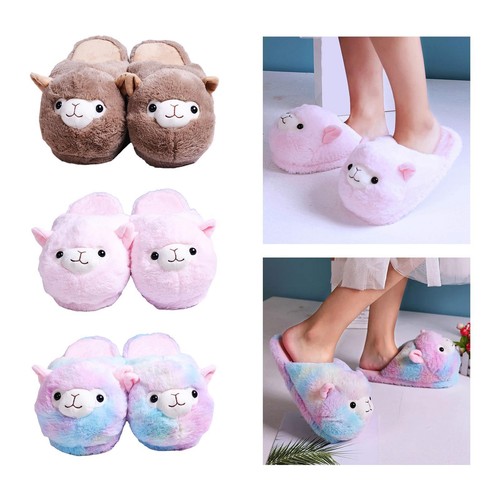 Cartoon alpaca slippers funny - slippers,