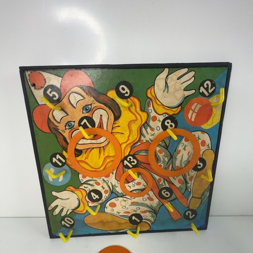 Vintage wooden clown ring - wooden,