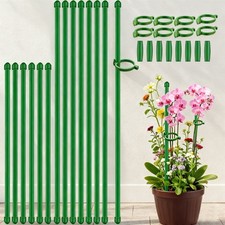 50PCS Climbing Plant Stakes Trellis Garden Stem Lodging Support Pole with Clips