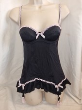 BNWOT Gorgous black ANN SUMMERS push-up underwired babydoll chemise dress Size S