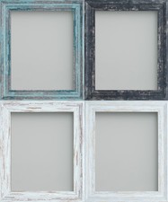 Rustic Picture Photo Frames Coal, Driftwood, Rustic White & Rustic Blue 