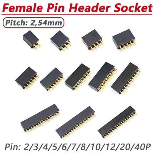 54mm pitch 2x2 2x40 pin - pitch,