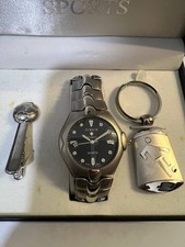 Zurich Watch Sports Quartz Men’s Set Boxed Gift with Keyring and Tie Clip