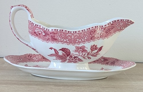 Spode pink camilla gravy - spode,