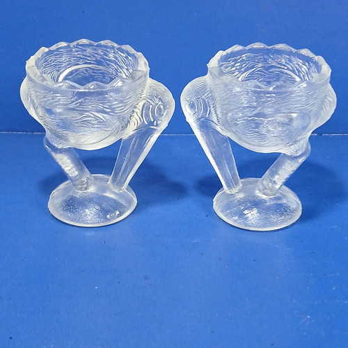Glass figural stork crane - glass,