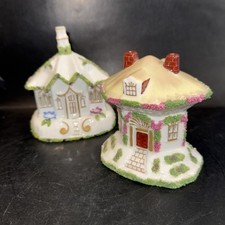 Set of 2 Coalport China Flower