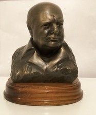 VERY RARE HERITAGE SCULPTURES BRONZE BUST OF WINSTON CHURCHILL - OSCAR NEMON