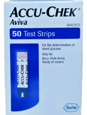Accu-Chek Aviva Blood Glucose Test Strips. Pack of 50 - Free Postage - 30/06/26