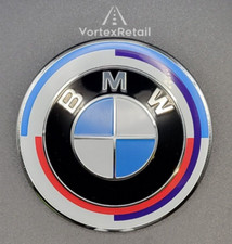 BMW 74mm 50th YEAR BOOT / TRUNK EMBLEM BADGE HERITAGE F22 23 30 31 32 33 E46 E90