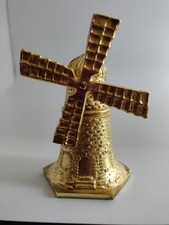 Vintage Windmill Bell, Metal Windmill With Moving Sails And Bell
