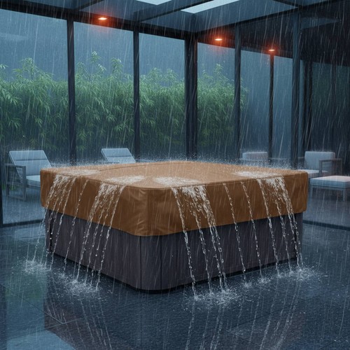Square hot tub - hot, anti