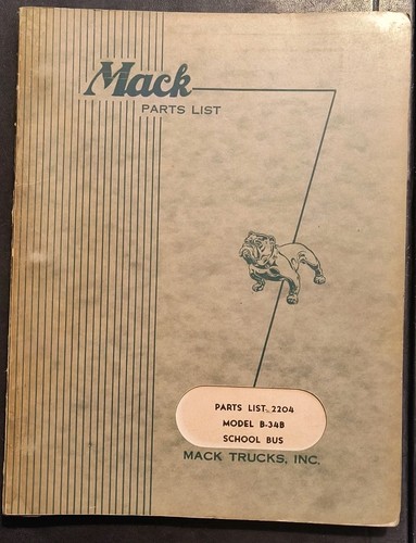 Mack truck 34b parts - parts, book