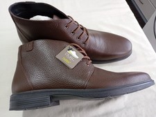 Mens Hotter boots size 11 dark brown leather BNWT perfect dual fit