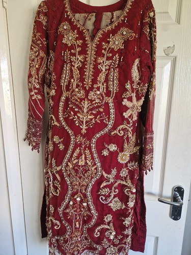 Women red gold - women's, embroidered