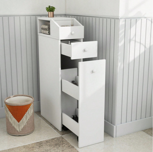 Bathroom slim floor cabinet - floor,