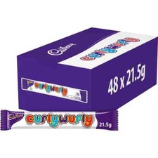 48x Cadbury Curly Wurly Chocolate Bars 21.5g – Full Box Retro UK Treats