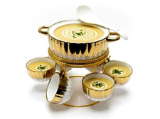 9pc White Gold Luxury Ceramic