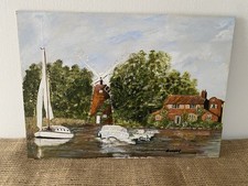 Vintage Oil Painting on Board