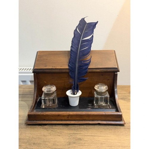 Antique ebonised writing slope - antique,