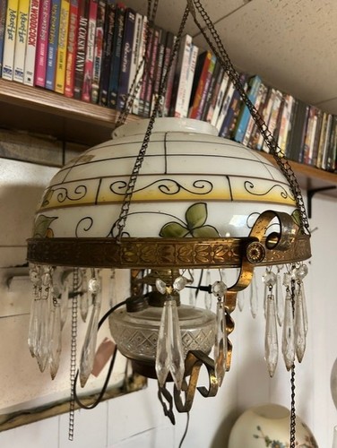 Antique hanging oil lamp - antique,