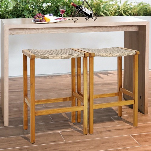 Set rattan bar stools - 2,
