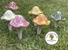 Set of 6 Ceramic Toadstool