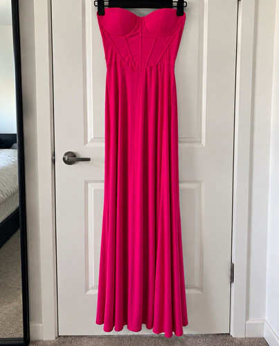 Pink strapless sweetheart - pink, maxi